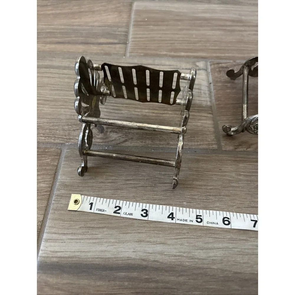 Vintage Knife Rest Holder Ornate Metal Formal Dinner Table Holiday